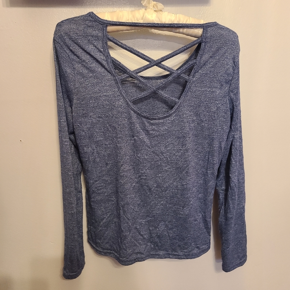 Balance Collection Cross Back Long Sleeve Shirt